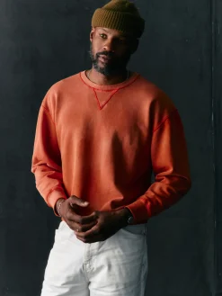 Imogene + Willie hilts sweatshirt sunfaded red
