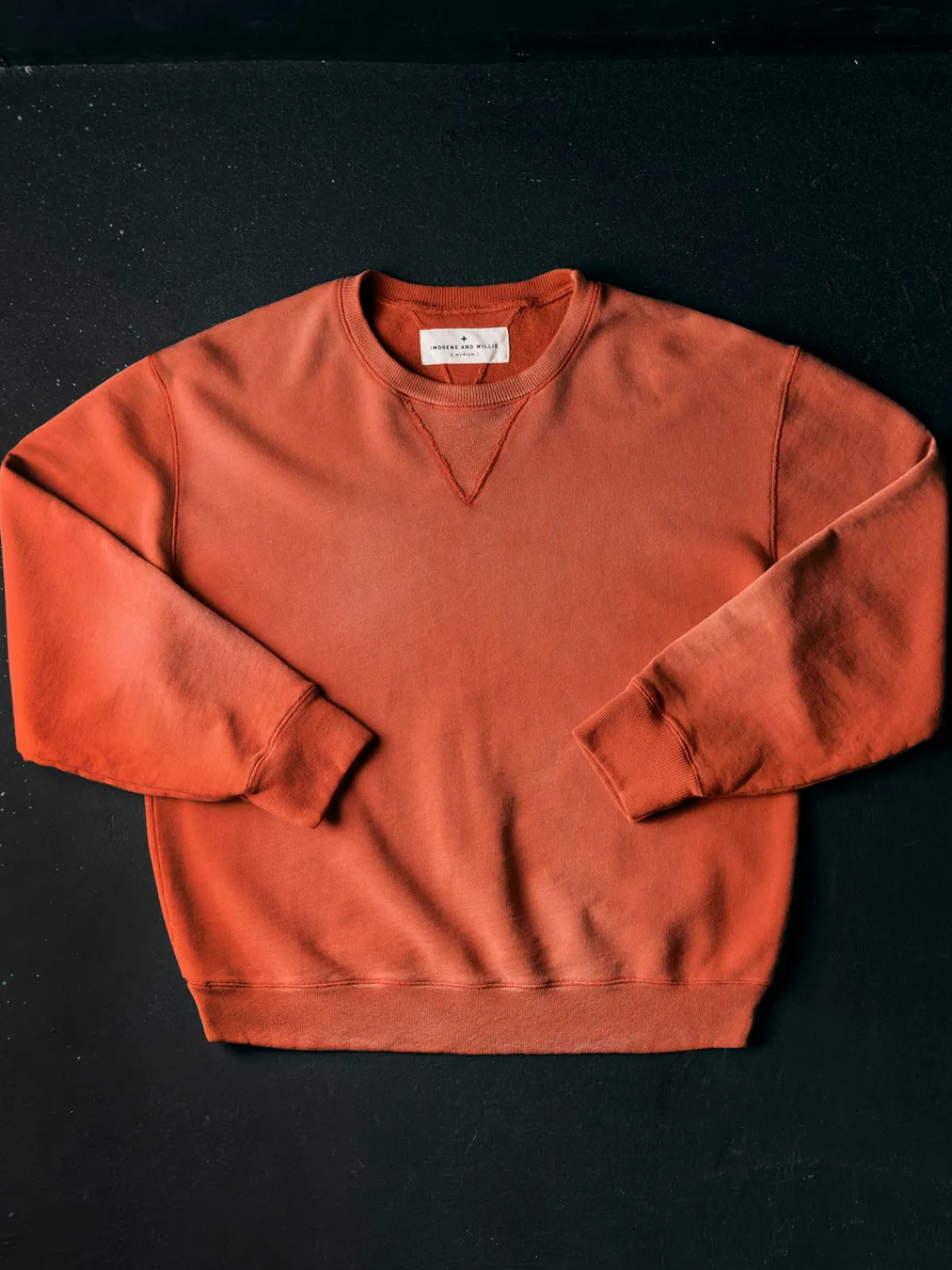 Imogene + Willie hilts sweatshirt sunfaded red