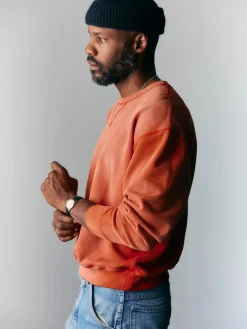 Imogene + Willie hilts sweatshirt sunfaded red