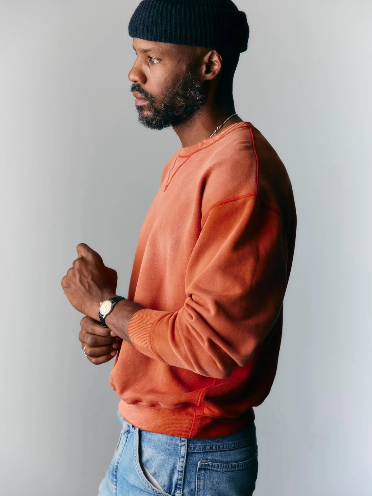 Imogene + Willie hilts sweatshirt sunfaded red