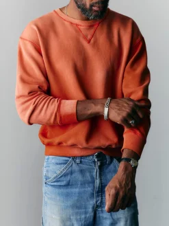 Imogene + Willie hilts sweatshirt sunfaded red