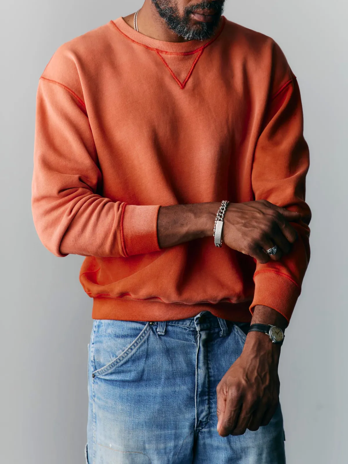 Imogene + Willie hilts sweatshirt sunfaded red