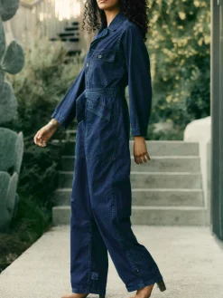 Women Imogene + Willie indigo ripstop coverall
