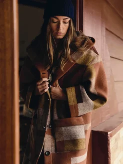 Women Imogene + Willie i+w x american woolen blanket coat 02