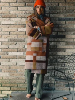 Women Imogene + Willie i+w x american woolen blanket coat 02