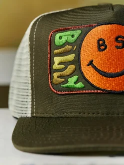 Women Imogene + Willie i+w x billy strings "smiley" trucker in olive