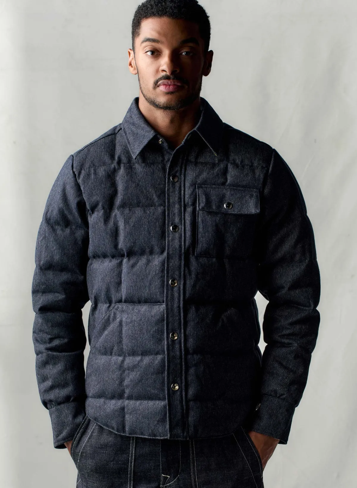 Imogene + Willie i+w x crescent down works quilted jaspe jacket