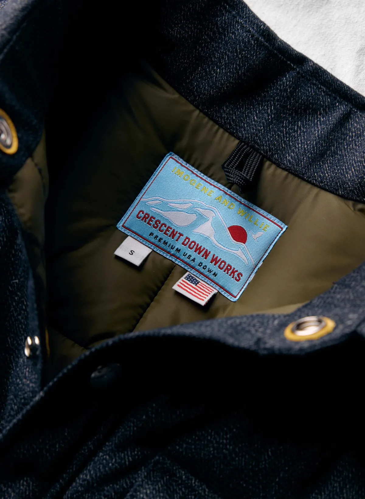 Imogene + Willie i+w x crescent down works quilted jaspe jacket
