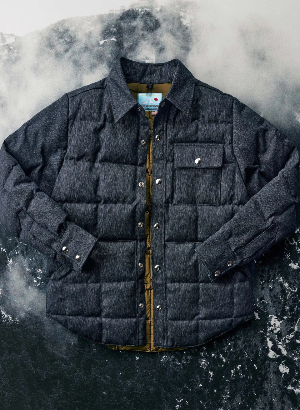 Imogene + Willie i+w x crescent down works quilted jaspe jacket