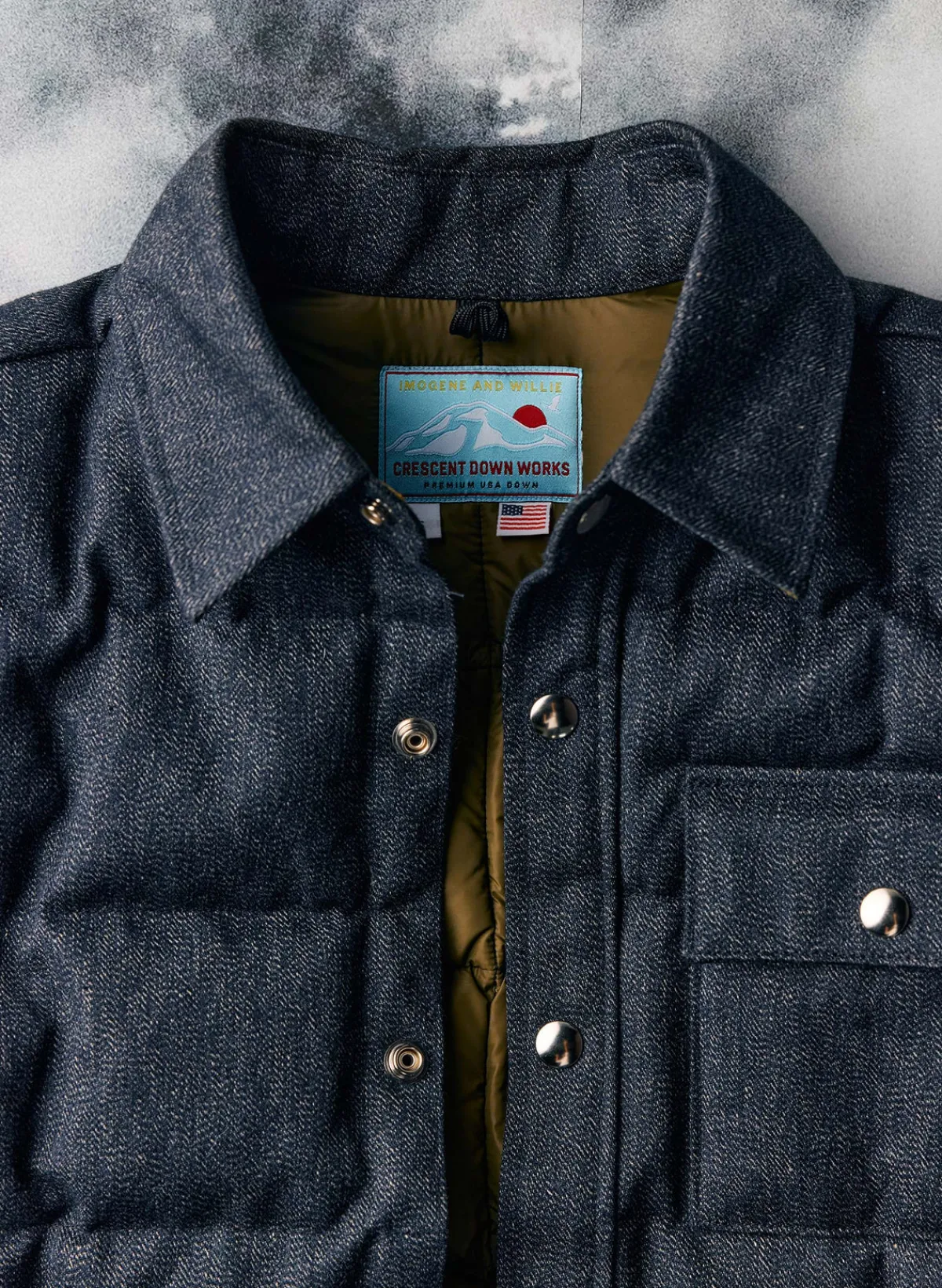 Imogene + Willie i+w x crescent down works quilted jaspe jacket
