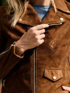 Women Imogene + Willie i+w x Schott NYC rough out perfecto jacket