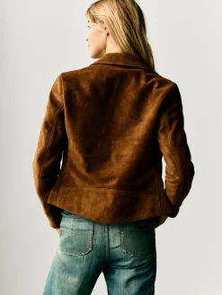 Women Imogene + Willie i+w x Schott NYC rough out perfecto jacket