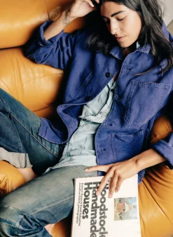 Women Imogene + Willie jack jacket french blue