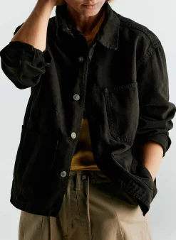 Women Imogene + Willie jack jacket in overdyed slate