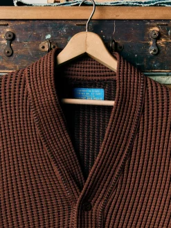 Women Imogene + Willie knit waffle cardigan in brown