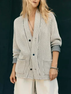Women Imogene + Willie knit waffle cardigan in natural