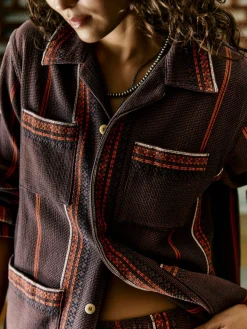 Women Imogene + Willie lagos woven border jacket