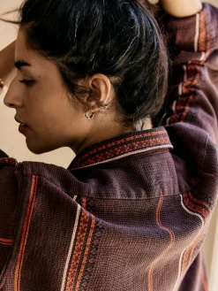 Women Imogene + Willie lagos woven border jacket