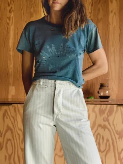 Women Imogene + Willie logan bleached indigo stripe