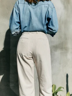 Women Imogene + Willie logan bleached indigo stripe