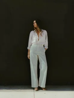 Women Imogene + Willie logan bleached indigo stripe
