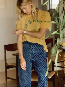Women Imogene + Willie logan washed indigo check