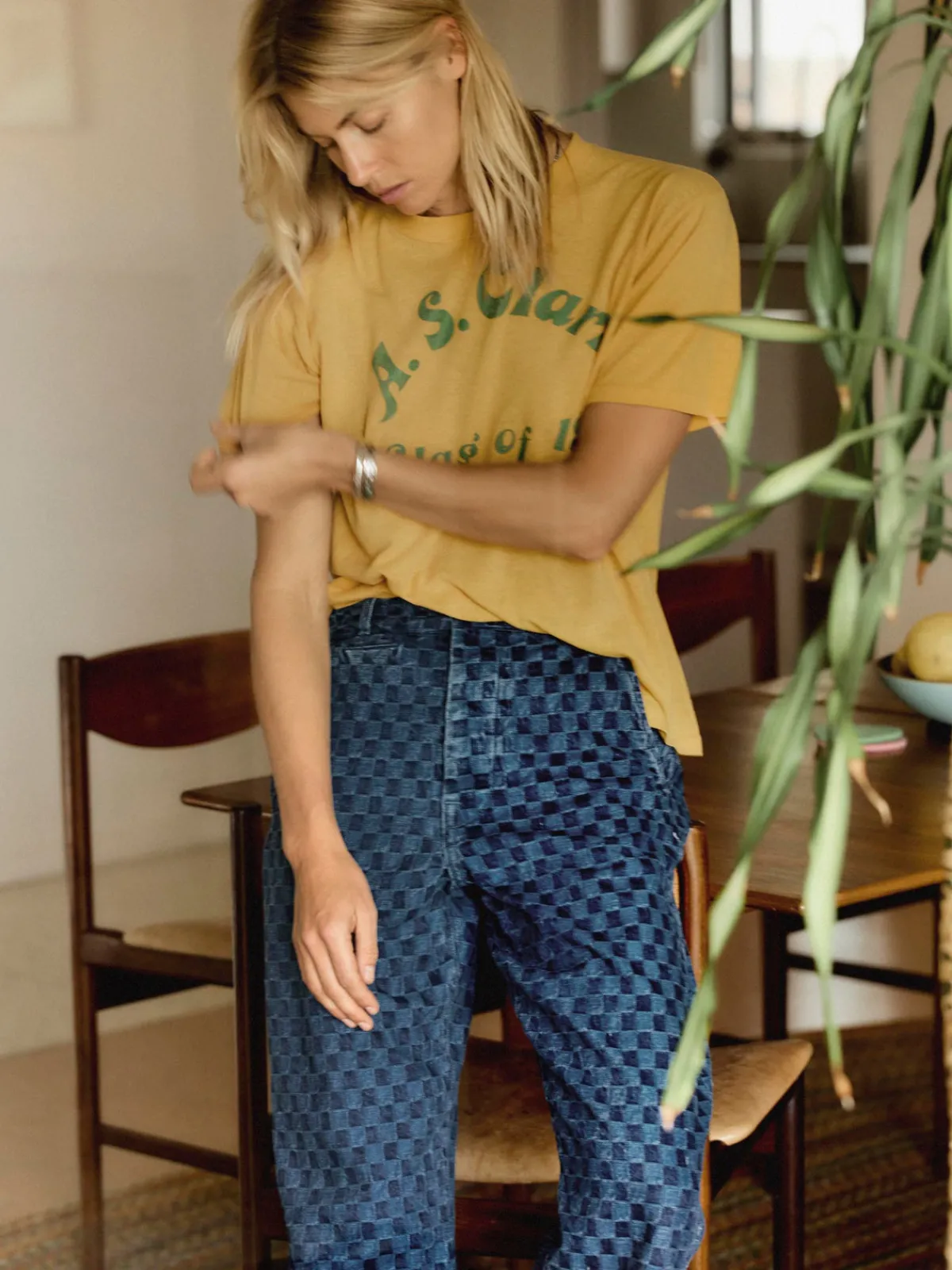 Women Imogene + Willie logan washed indigo check