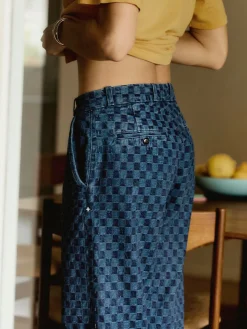 Women Imogene + Willie logan washed indigo check
