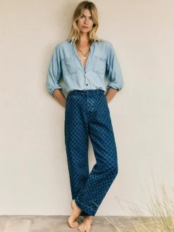 Women Imogene + Willie logan washed indigo check