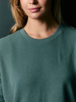 Women Imogene + Willie long sleeve midweight crew in spruce