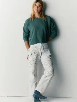 Women Imogene + Willie long sleeve midweight crew in spruce