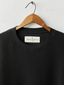 Women Imogene + Willie long sleeve midweight crew in faded black