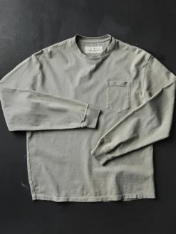 Imogene + Willie long sleeve pocket tee in stone