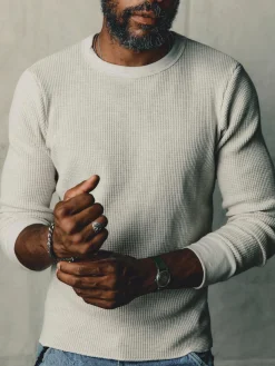 Imogene + Willie long sleeve thermal crew in ash