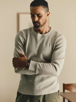 Imogene + Willie long sleeve thermal crew in ash