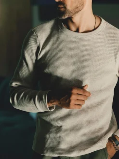 Imogene + Willie long sleeve thermal crew in ash