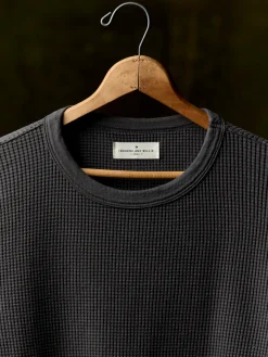 Imogene + Willie long sleeve thermal crew in faded black