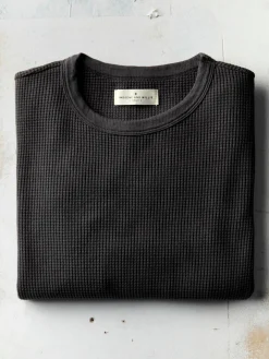 Imogene + Willie long sleeve thermal crew in faded black