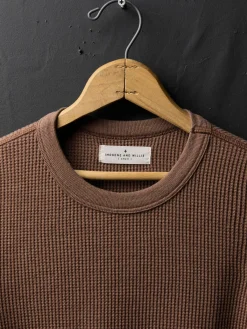 Women Imogene + Willie long sleeve waffle thermal in brown