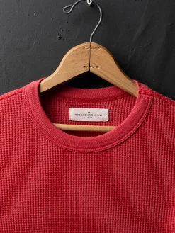 Women Imogene + Willie long sleeve waffle thermal in faded red