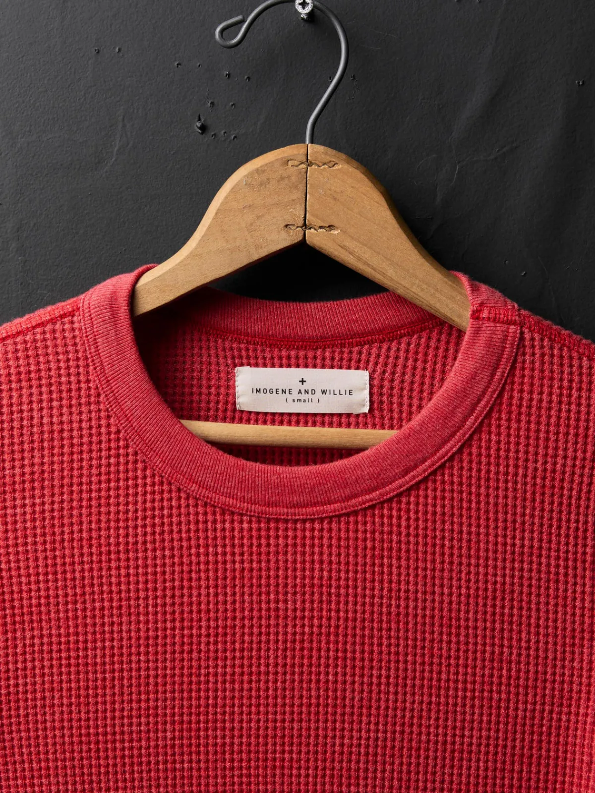 Women Imogene + Willie long sleeve waffle thermal in faded red