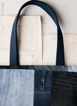 Women Imogene + Willie love fades recycled denim tote