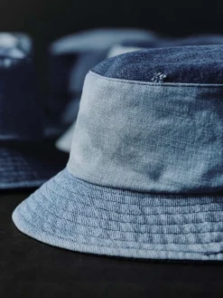 Women Imogene + Willie love fades recycled denim bucket hat
