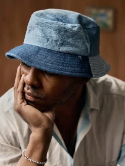 Women Imogene + Willie love fades recycled denim bucket hat