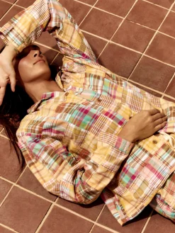 Women Imogene + Willie madras jacket in townsend
