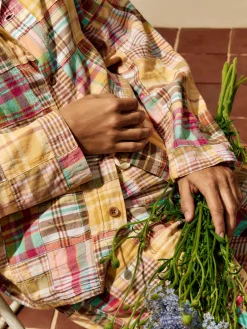 Women Imogene + Willie madras jacket in townsend