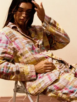 Women Imogene + Willie madras jacket in townsend