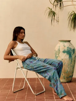 Women Imogene + Willie madras lounge pant in stafford