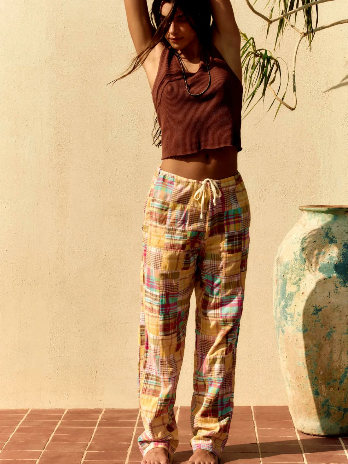 Women Imogene + Willie madras lounge pant in townsend