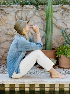 Women Imogene + Willie mcfly washed pearl snap